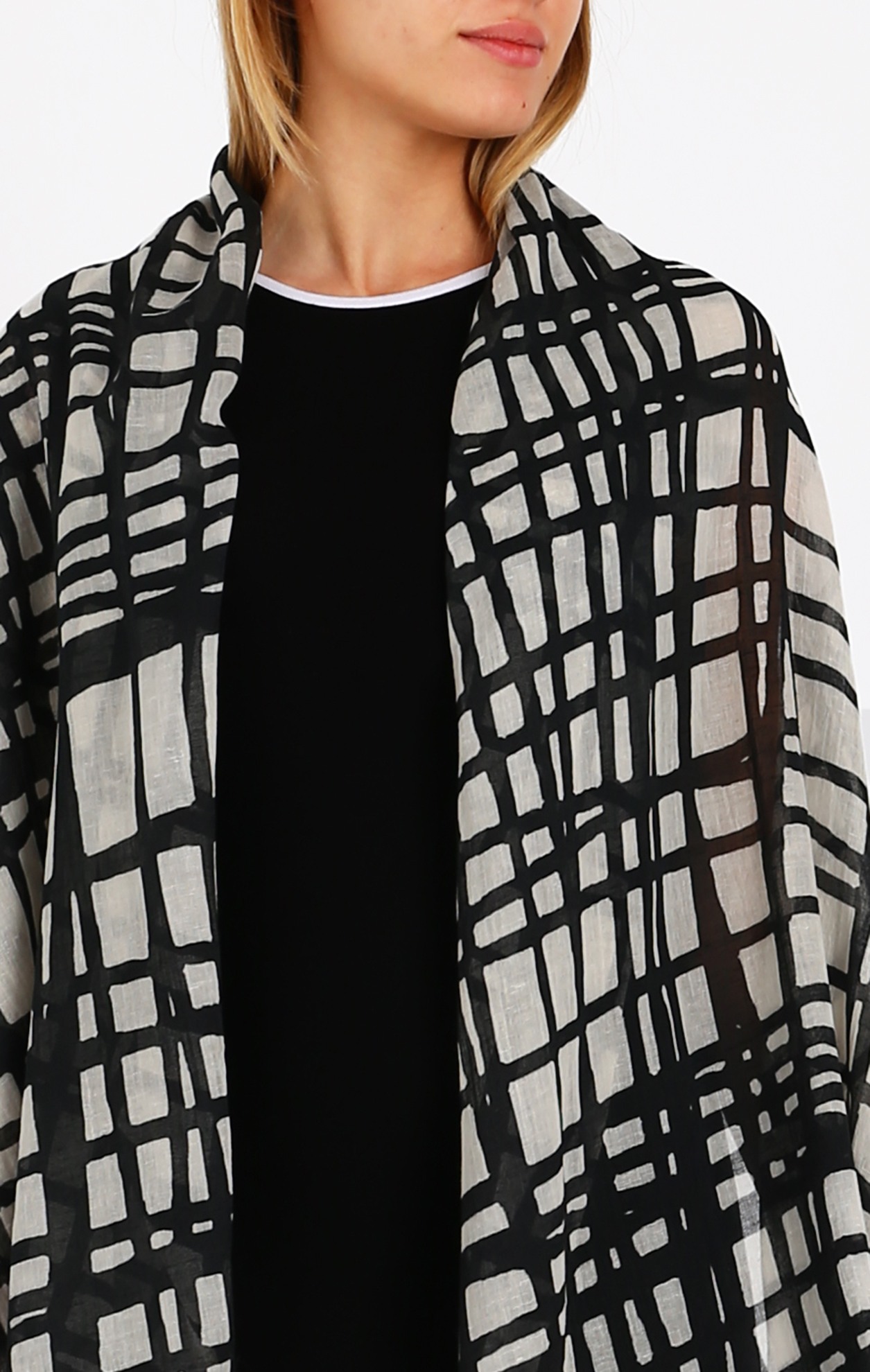 Cottonmodal linen scarf Daphne